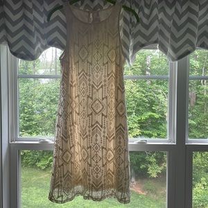 Cream colored lace dress